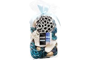 Qingbei Rina Pot pourri Bags, Ocean Breeze Scented Pot pourri Dried Flower, Blue Decorative Bowl Vase Filler,Table Decor (280g)