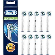 Lot De 8 Brossettes Oral-B Cross Action – Pour Brosses électriques Braun Et Oral-B, Blanc