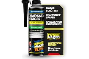 ‎POWER MAXED Power Maxed Katalysator Reiniger 500ml – Kraftstoff-Systemreiniger für Diesel & Benzin – Saubere Abgaswerte vor der HU – Reduziert Emissionen & senkt Verbrauch