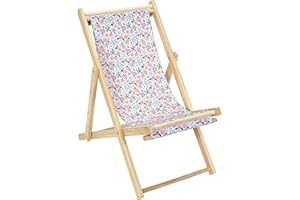 HOME DECO KIDS, Chilienne Liberty pour Enfant à Hauteur d'Assise Réglable, 49x85x67 cm, Chaise Pliante, Transat Extérieur, Chaise Longue