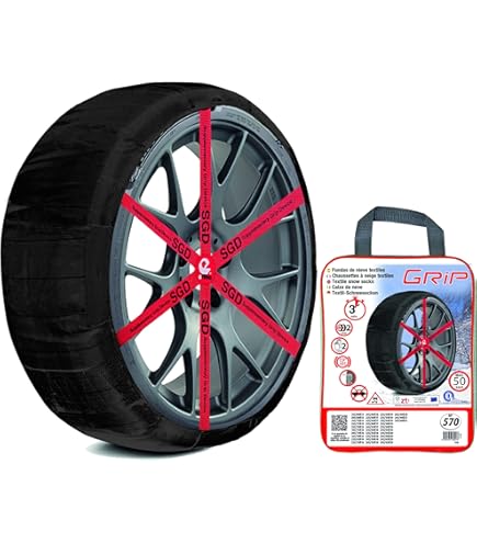 Catene Da Neve OMOLOGATE Ö-Norm 5117 TÜV | 9 Mm | Compatibili Con Pneumatici 175/65 R15 | Per Auto E Veicoli - Foto 7