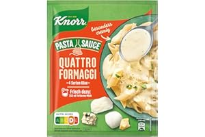 ‎KNORR Knorr Pasta Sauce Quattro Formaggi leckere Nudelsauce mit 4 Sorten Käse 250 ml