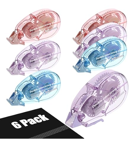 Roller Colle DIY Lot De 6 Rouleaux De Colle Double Face 6mm X 6m