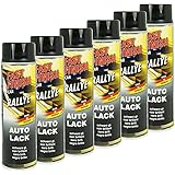 Motip Dupli 430237 Fast Finish Lackspray, Schwarz Glänzend, 6 x 500 ml