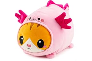 JOYIN Kuscheltie Axolotl 26 x 17 x 17cm Plüschkissen Plüschtier Ausgestopftes Tier Spielzeug Kuschelkissen Geschenk Plüschkissen über für Kinder Jungen Mädchen 3 Jahren