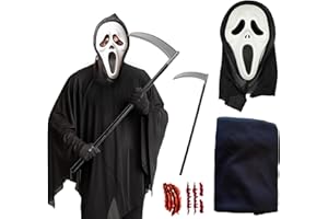 HALLOWEENMANIA 4 pcs Ghoul Costume - Halloween Costumes For Men - Adult & Teen One Size Fits All - 2025 Trending Fancy Dress - UK Based Brand