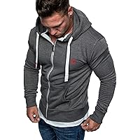 Herren Hoodie Mit Reißverschluss - Loose Fit Kapuzenpullover Für Streetwear