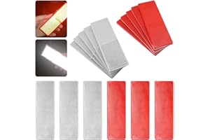 Abnaok 10pcs Self Adhesive Trailer Rectangular Reflectors Car Rear Reflectors for Gate Posts, Trailer Motorcycle Caravan Truck Safety Reflective (Non Holes)
