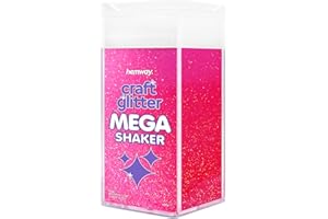Hemway Glitter MEGA Artigianato Shaker 410g fluorescente Microfine rosa 1/256" .004" 0.1mm polvere poliestere decorazione della resina Tumblers Pittura Arte della tavola di nozze