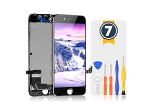 bokman Display Reparaturset kompatibel mit Schwarz iPhone 7 (inkl. Glas, Retina LCD, Touchscreen), Passendes Profi-Werkzeugset enthalten