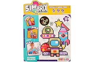 SIMBRIX CONNECT & WOW Character Options 07997 Simbrix Theme Pack Glowing Galactic with 1500+ brix Creative Activity STEAM Arts and Crafts Kids’ Toys for Girls & Boys Ages 5 and up