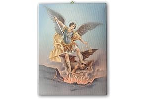 F.LLI BONELLA Fratelli Bonella obraz na płótnie św. Michała Archanioła 20 x 25 cm | Wyprodukowano we Włoszech