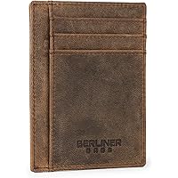 Baur Portemonnee voor heren, echt leer, portemonnee met RFID-bescherming, portemonnee, liggend formaat, portemonnee met muntvak en kaartvakken, donkerbruin, 9 x 11 x 2 cm