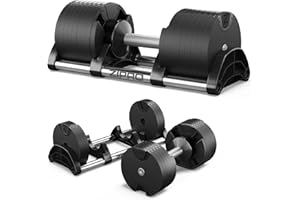 ‎ZIPRO Zipro Regulowane Hantle Okrągłe Antypoślizgowe Krótkie Hantle Regulowane Ciężary System Obciążenia Trening Siłowy do Domu Okrągły Kształ Domowe