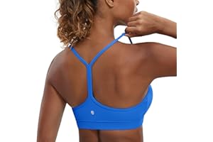 CRZ YOGA Mujer Butterluxe Sujetador Deportivo Y Racerback Spaghetti Straps Bajo Impacto Yoga Gimnasio Bra Tops