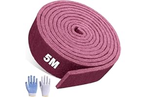 Flintronic 5 m x 85 mm Sanding Fleece, Abrasive Pads, Scourer Scouring Pad Industrial for Grinding Polishing Metal, Wood, Kitchen, Stainless Steel