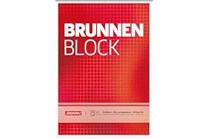 ‎BRUNNEN Brunnen 1052428 Briefblock / Schreibblock / Der Brunnen Block (A5, kariert, 50 Blatt, 70 g/m²)