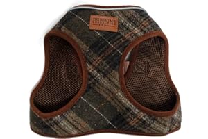 Ancol Step In Dog Harness Country Check - Comfortable Puppy Pet Accessory with Reflective Band & Snap Buckle - Small