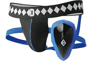 Diamond MMA Jock Strap + Athletic Cup for Men | 4-Strap No Shift Athletic Supporters for Men with Cup for MMA, Boxing, Muay Thai, Wrestling, Jiu Jitsu | High Impact Sports Jockstrap with Cup