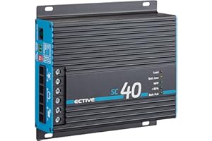 ECTIVE - SC 40 MPPT Solar Laderegler 12V/24V 40A – Charge Controller bis 50V, 480/960 Wp kompatibel mit LiFePO4/AGM/GEL/Nass – für Wohnmobil, Camper, Caravan, Boot