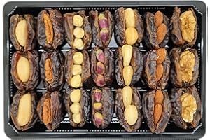 Persis Premium 21 Piece Medjool Dates Filled with Nuts - Delicious and Juicy Jordan Dates (ASSORTED)