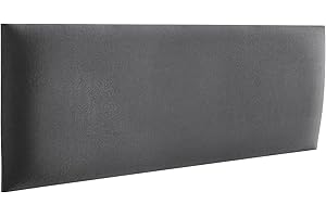 RAVIO Wandpaneele gepolstert | 3D Wandverkleidung mit Schaumstoff | Wandkissen als Kopfteil für Bett | Wanddekoration für Schlafzimmer, Kinderzimmer, Büro, Diele | (Dunkelgrau, 70 x 15 cm)