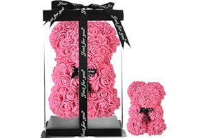 ROSE TEDDY BEAR Rose, orso rosa, orsacchiotto Rosa, orsacchiotto, rosa, idea regalo per mamma, donna, adolescente, regalo fatto a mano, orsacchiotto, rosa, orsacchiotto rosa, orsacchiotto, orsetto con scatola (rosa)