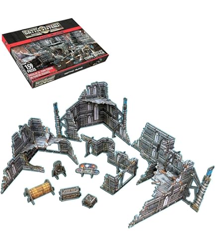 PWORK WARGAMES Medieval Lost Burg 06 - set di elementi scenici di ambientazione medievale cittadina per miniature in scala 28mm/35mm - tabletop miniatures wargame 3D scenery terrain - MDF 3mm