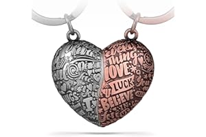 FABACH Breloczek do kluczy z puzzlami w kształcie serca – miłość do puzzli partnera – "Kocham Cię" breloczek do kluczy dla par – prezent na rocznicę pary prezent dla partnerów na