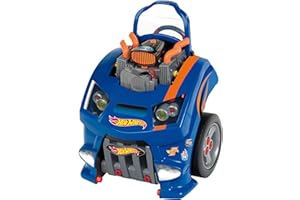 Theo Klein 2822 Hot Wheels assembly car I Engine block with instructive repair functions I Battery-operated headlights and horn I Toys for children aged 3 and over