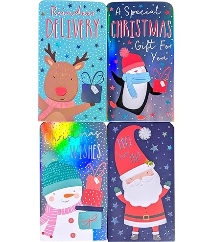 Christmas Stockings Santa Christmas Cash Envelope With Money Clip, Christmas Xmas Gift Creative Christmas Money Holders