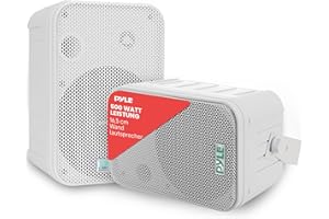 Pyle Lautsprecher, Box, Musikbox, Lautsprecher Boxen, Soundbox, speaker, Loudspeaker, Wetterfeste 16,5cm Musikboxen, Wand-/Deckenmontage, Musik für Pool, Party, Außen/Innenbereich