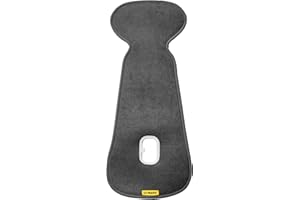 ‎AEROMOOV AeroMoov - Baby seat cover air layer - insert for car seat or pram - group B - anti-sweat summer cover - organic cotton - anthracite