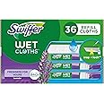 Swiffer Sweeper Wet Mopping Cloth Multi Surface Refills, Febreze Lavender Vanilla & Comfort Scent, 36 count