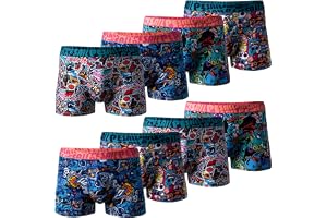 Pesail Boxershorts för pojkar, 5 eller 10-pack, bomullsblandning, storlekar 110–176, bekväma underkläder för barn, retroshort