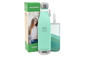 LG Luxury & Grace Borraccia Termica in Acciaio Inox 750 ml. Botiglia Termo senza BPA per Bevande Calde e Fredde. Sottovuoto a Doppia Parete e Senza Perdite. Borsa Portabile in Neoprene + Moschettone.