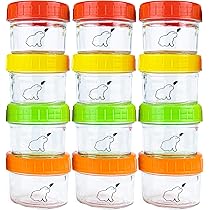 Budding Bear Vasetti Vetro Per Bambini - 6 Pezzi, 240 Ml, Senza BPA | Per Pappa E Conservazione - Foto 10