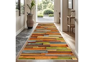 YUEAENK Rutschfeste Maschinenwaschbare Fußmatte 50 x 250 cm flurteppich läufer lang Flurteppich Wohnzimmer Teppich Küchenteppich Läufer für Eingang Küche Schlafzimmer Wohnzimmer, Schmutzfangmatte Innen