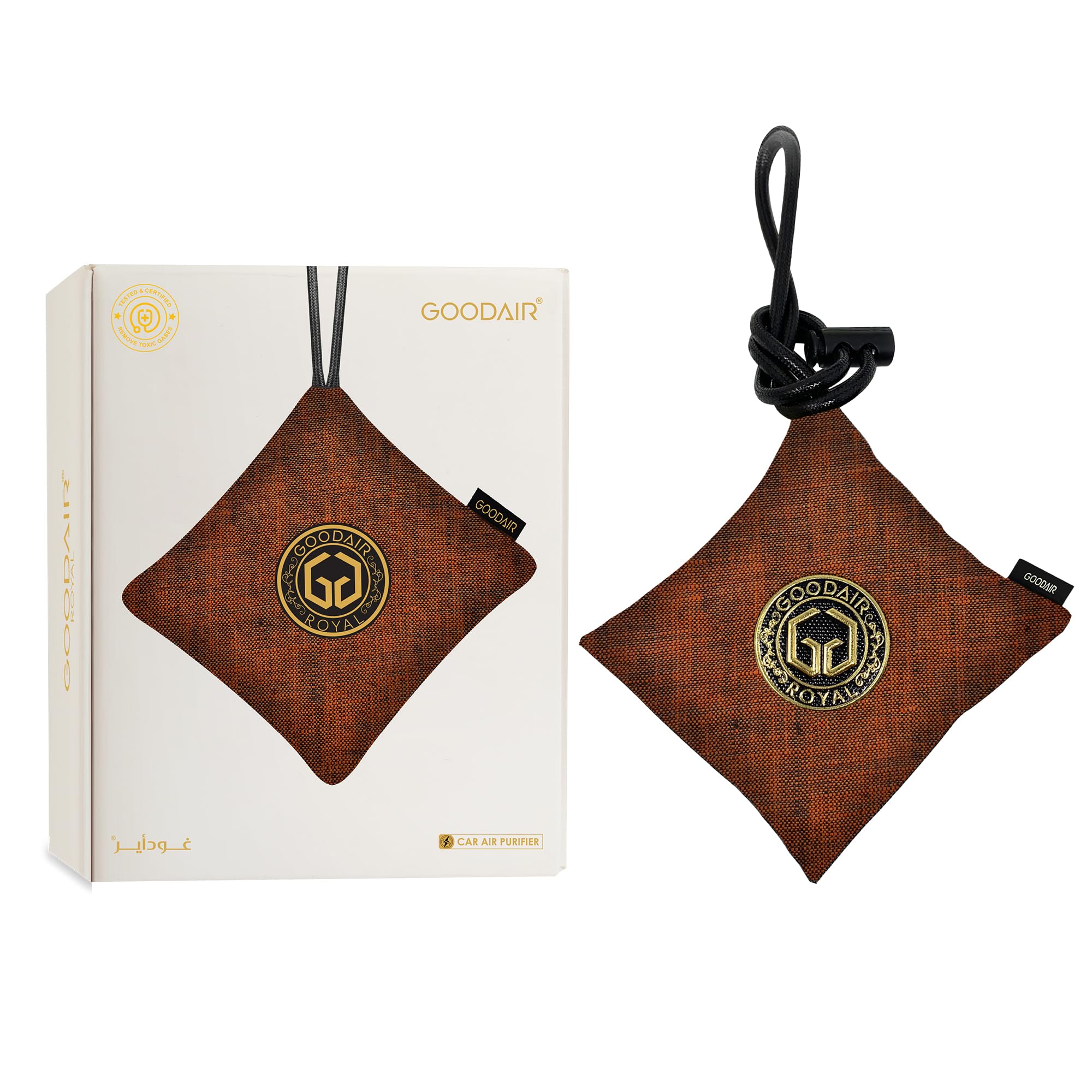 GOODAIR Royal Premium Non-electric Car Air Purifier | Romantic Coffee | Certified to Absorb Toxic Gases