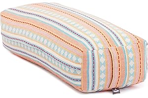 Bodhi Salamba Bolster Ethno Collection Square Yoga Cushion with Organic Spelt Filling Washable Cover Made of 100% Cotton Yoga Roll for Yin Yoga, Pilates, Meditation Jacquard Weave