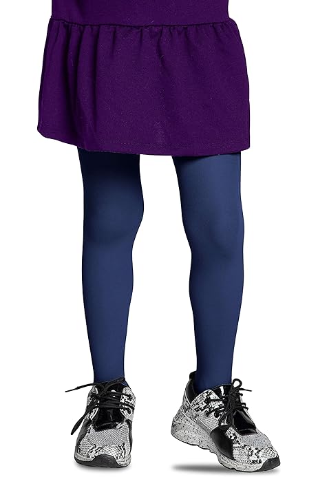 Collant Bambina 40 Denari LORES - Opachi, Con Piedi, Per Danza E Scuola, Made In Italy