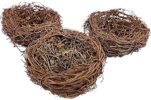 BCreativetolearn Nido artificial de Pascua de los pájaros de 3 mini nidos de Pascua de decoración de manualidades de 8 cm de decoración de Pascua para el hogar