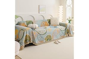 VanderHOME Copridivano Traspirante, Copridivano Estivo, Coperta da Divano Morbida e Accogliente, Copridivano Antigraffio Gatto,Copriletto Leggero Multiuso 180 * 130cm-Frutti estivi