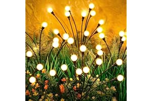 NEMMXUB 4 Piezas Luces Solares de Luciérnaga, 10 LED Luciérnaga Luces Solares Exterior, Luz Solar Exterior Jardin IP65 Impermeables, Prueba de Agua, Adecuadas para Jardines, Pasarelas, Balcones