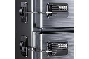 WILNIRY Serrures de Réfrigérateur à Combinaison-Bloque Porte Frigo Sécurité enfant pour bébés, Enfants et Adultes - Cadenas Code Securite Frigo pour Convient aux Fenêtres Armoire Tiroir (2 Pièce - Noir)