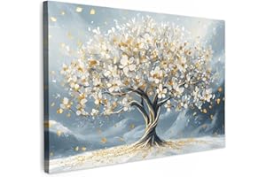 MuchoWow© Quadri Moderni Soggiorno 120x80 cm Regali Decorazioni Natilizie Poster Da Parete Muro Salotto Quadro Grande Con Cornice Stampe Su Tela Camera Da Letto Inverno - Albero della vita