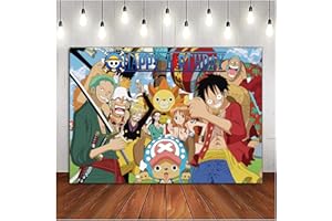 MIZT One Piece Fotografía Telón de Fondo Decoración de cumpleaños la Fiesta de Fondo Feliz niño y niña Interior Foto Estudio Apoyos niños, Suministros de decoración para Fiestas de cumpleaños 1.5 * 1m