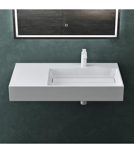 BERNSTEIN Badmöbel-Set Ava 80cm - Waschtischunterschrank Mit Mineralguss-Becken In Weiß Matt