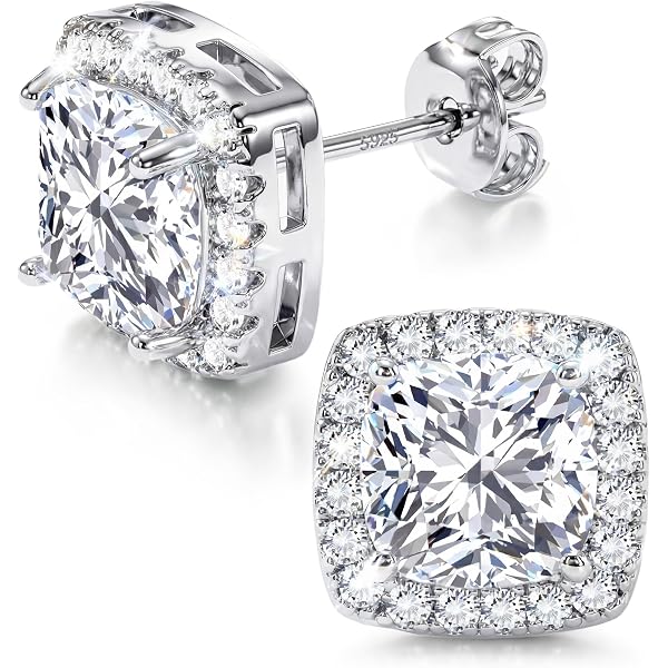 Orecchini a barra in argento Sterling. Orecchini a perno a barra con zirconi cubici di qualità premium da 10 mm. Orecchini a barra in argento placcato oro 18K. Orecchini a perno a