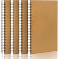 Lot De 3 Cahiers A4 Lignés - Papier 100g/m² - 80 Pages - Couverture Kraft - Yarotm